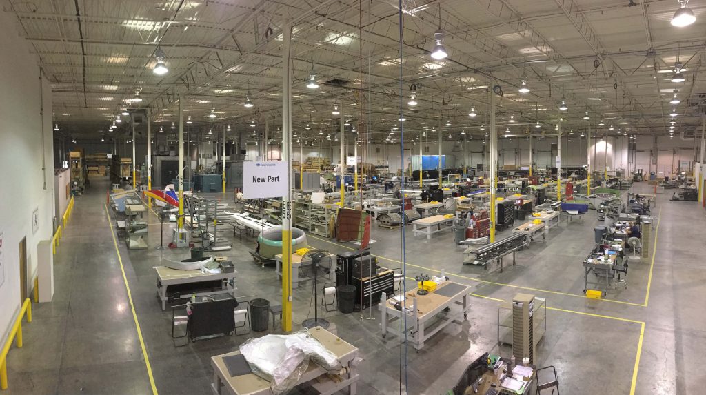 Floor view of the ATS Components-DFW advanced composites repair facility