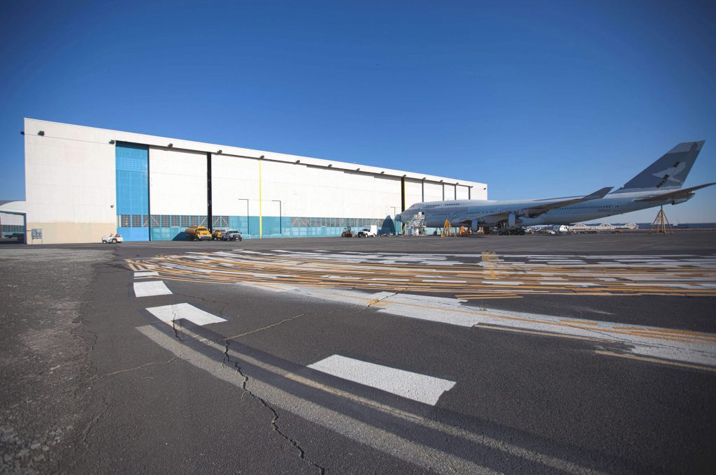 Moses Lake, WA hangar from runway