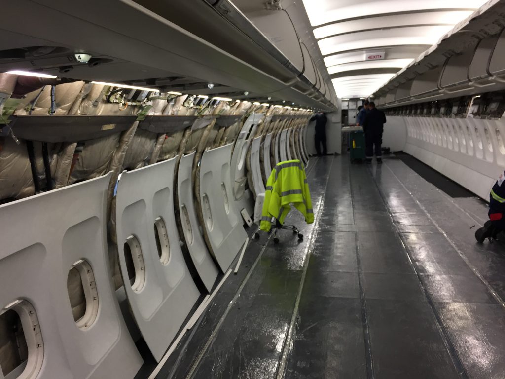 Sidewall installation on new, post-delivery aircraft