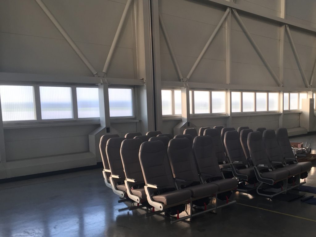 New economy class seats awaiting installation